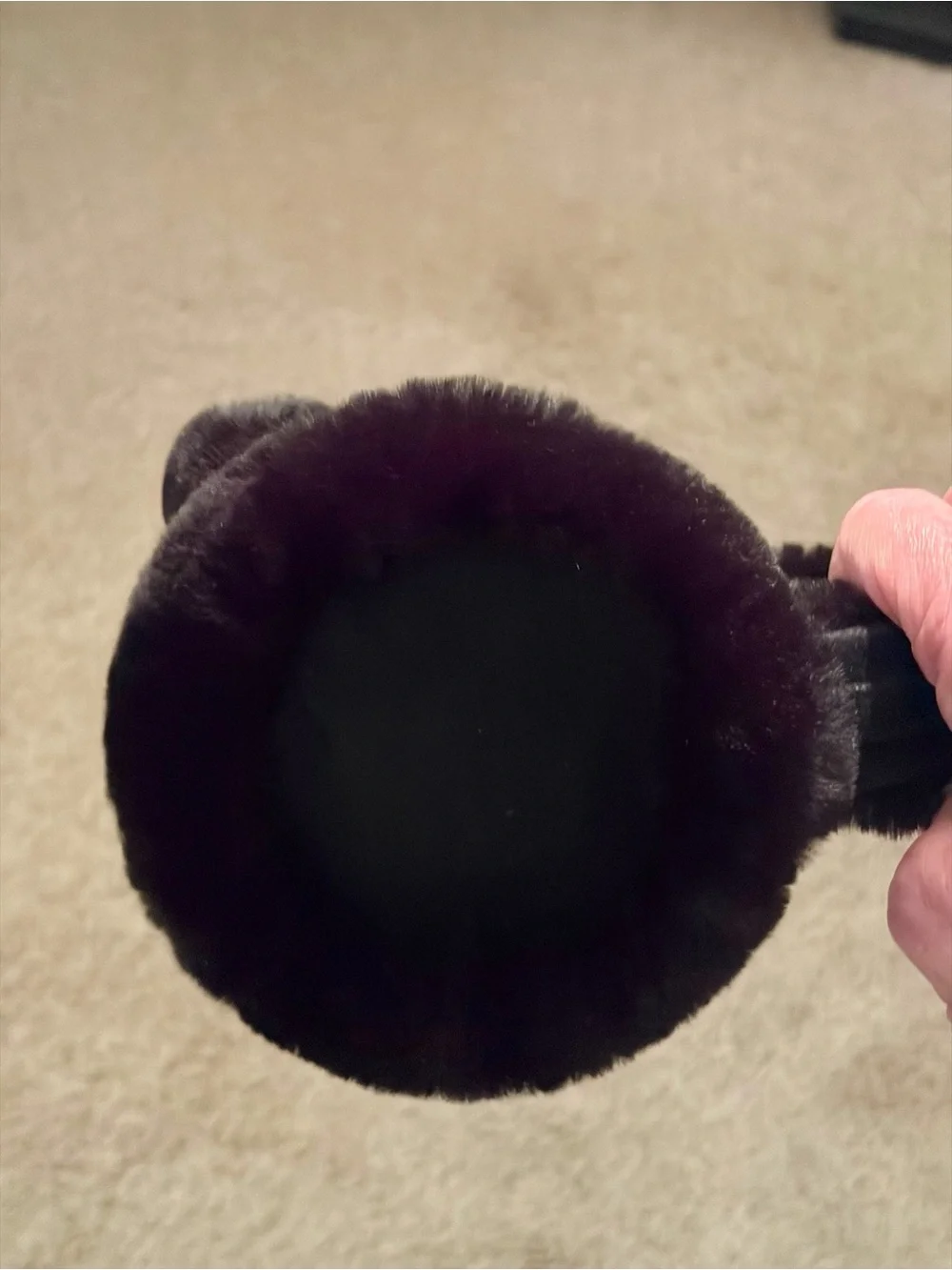 UGG Black Faux Fur Headband Ear Warmer